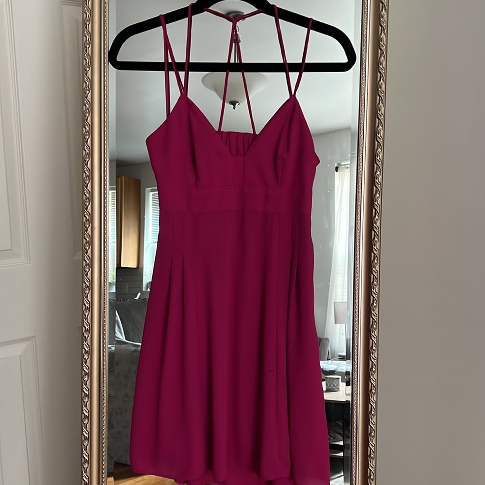 Express Fuchsia A-line Mini Dress
